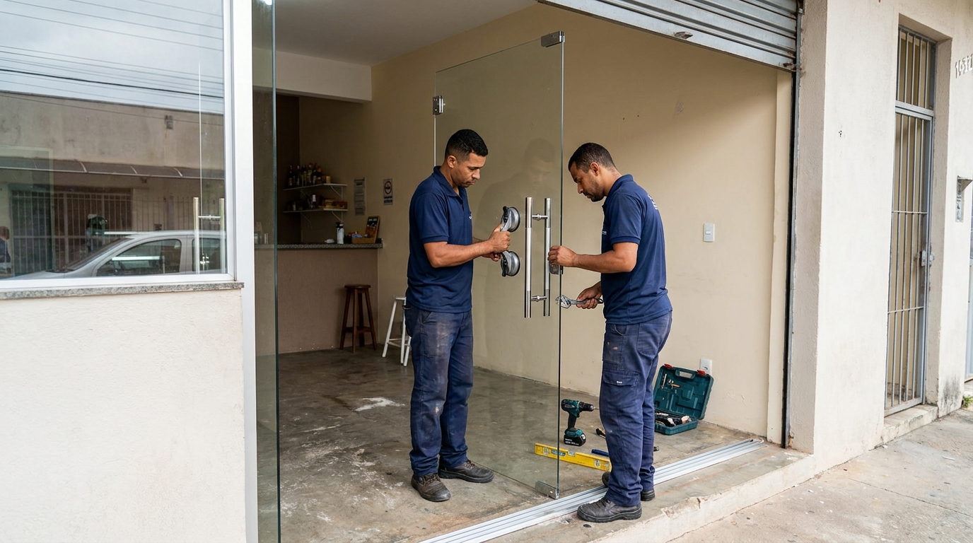 Portas em Vidro em Mogi das Cruzes‑SP