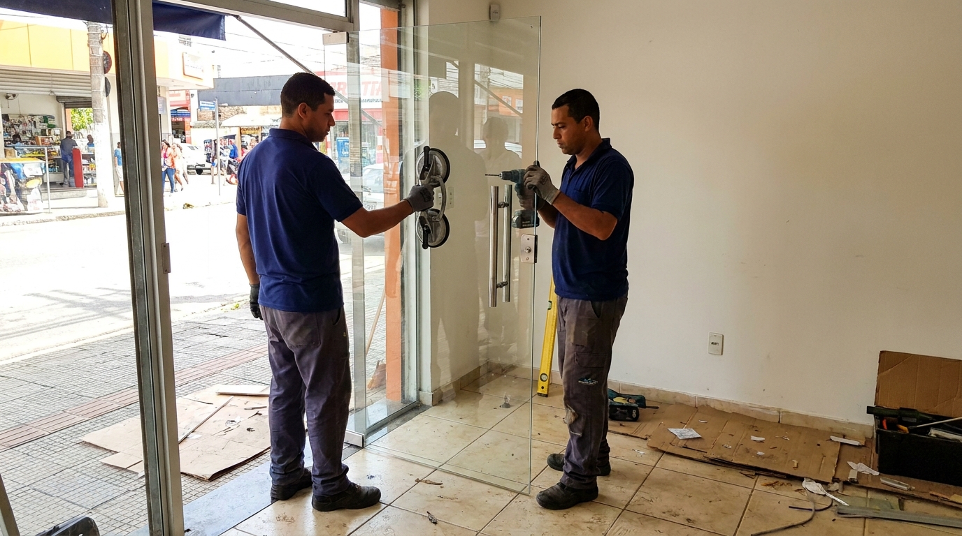 Portas em Vidro em Mogi das Cruzes‑SP